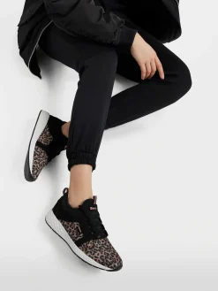 Sale Zwarte Sneaker Panterprint Dames Sneakers