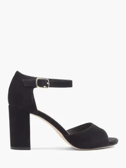 Outlet Zwarte Suede Sandalette Dames Sandalen