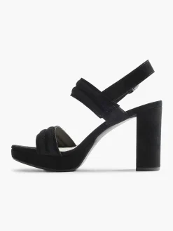 Hot Zwarte Suede Sandalette Dames Sandalen
