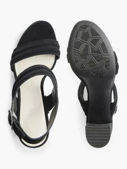 Hot Zwarte Suede Sandalette Dames Sandalen