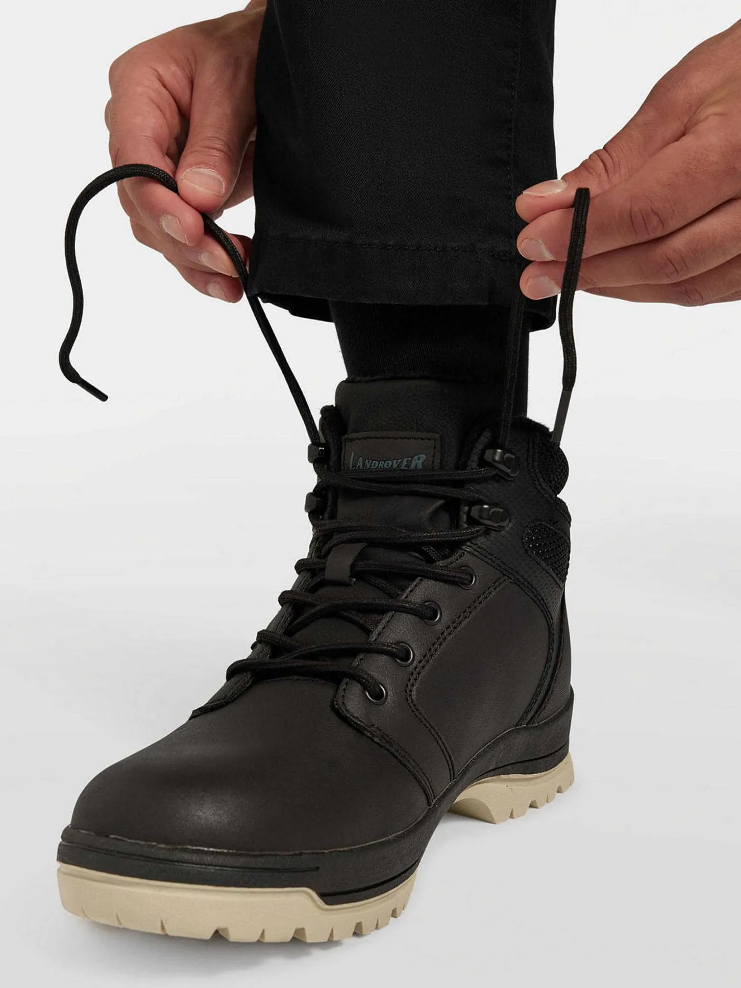 Zwarte Veterboot Heren Sneakers