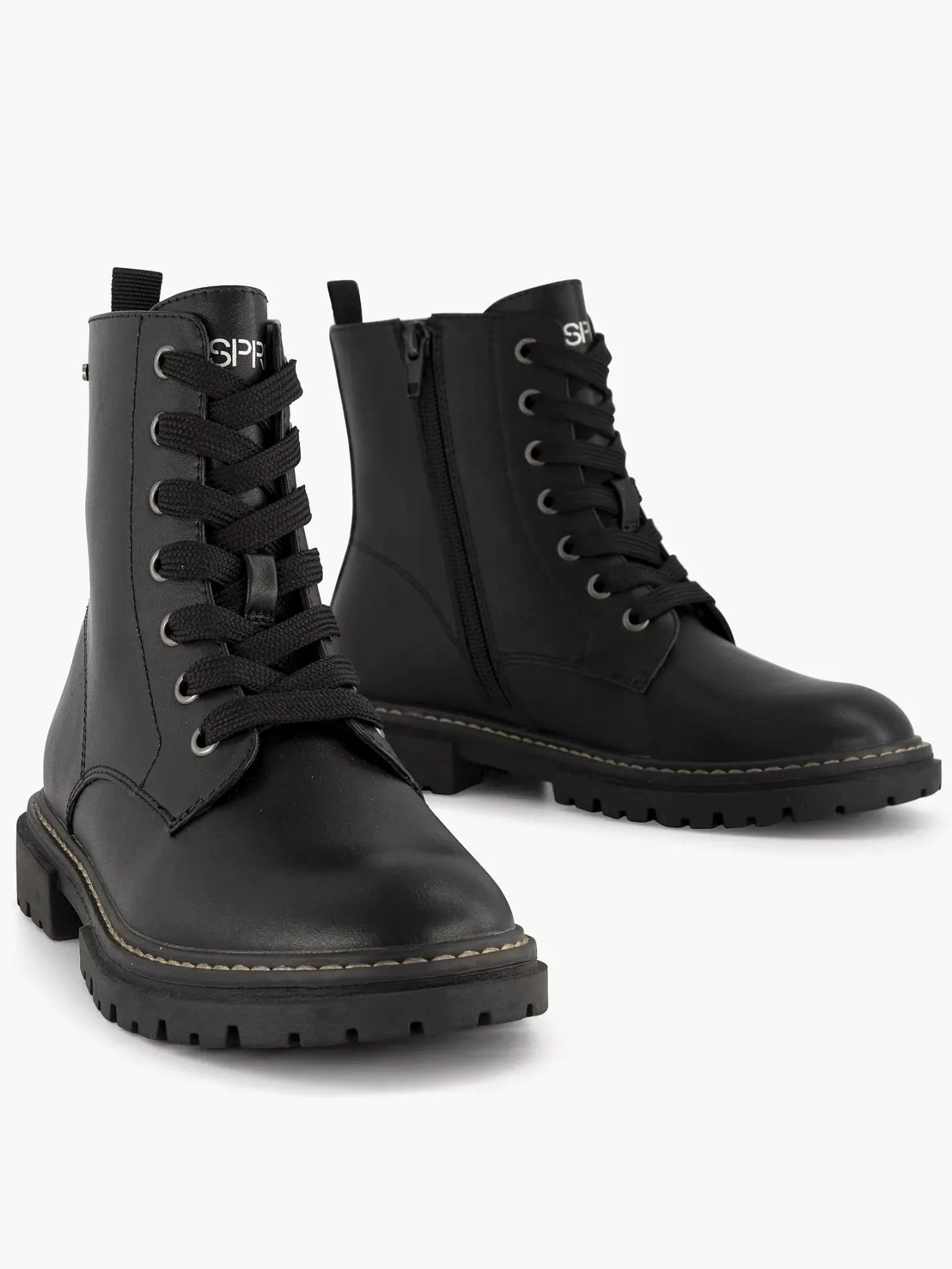 Discount Zwarte Veterboot Kinderen Babyschoenen