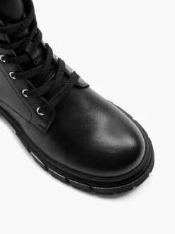 Outlet Zwarte Veterboot Kinderen Jongensschoenen