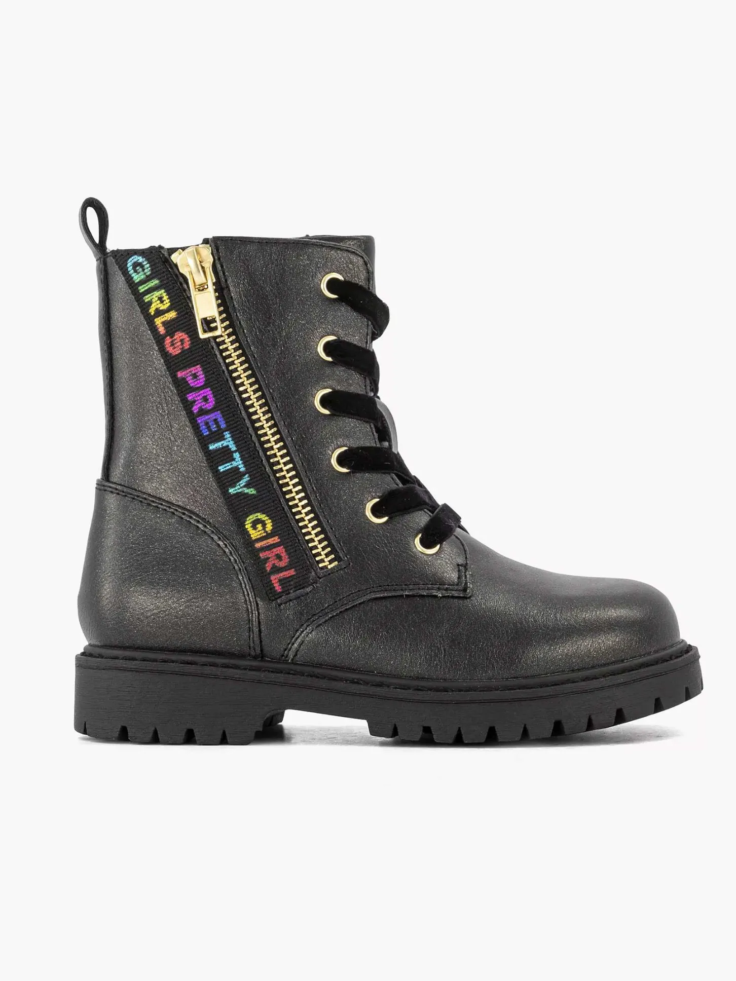 Sale Zwarte Veterboot Kinderen Jongensschoenen