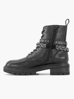 Sale Zwarte Veterboot Dames Enkellaarzen & Boots