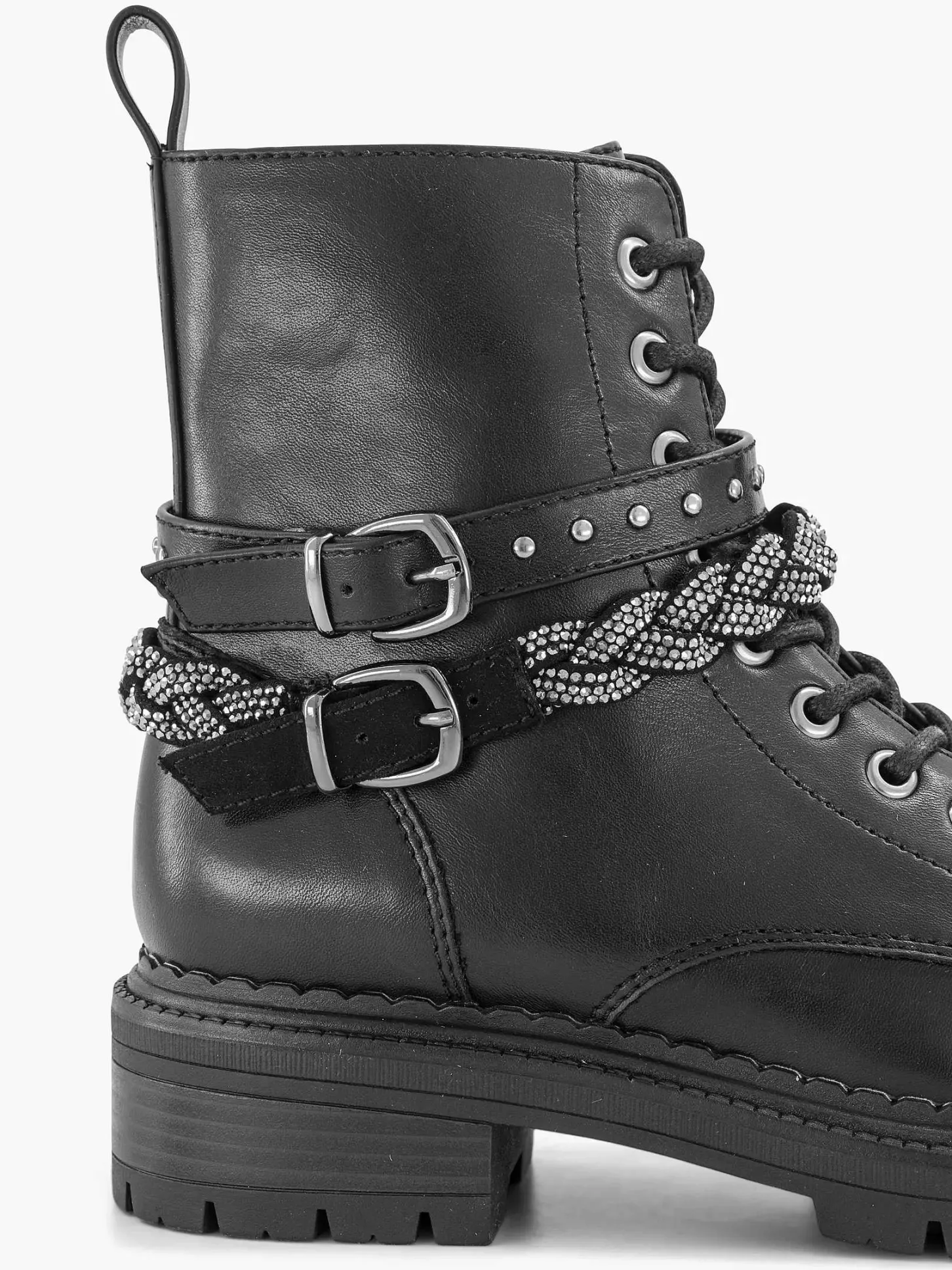 Sale Zwarte Veterboot Dames Enkellaarzen & Boots