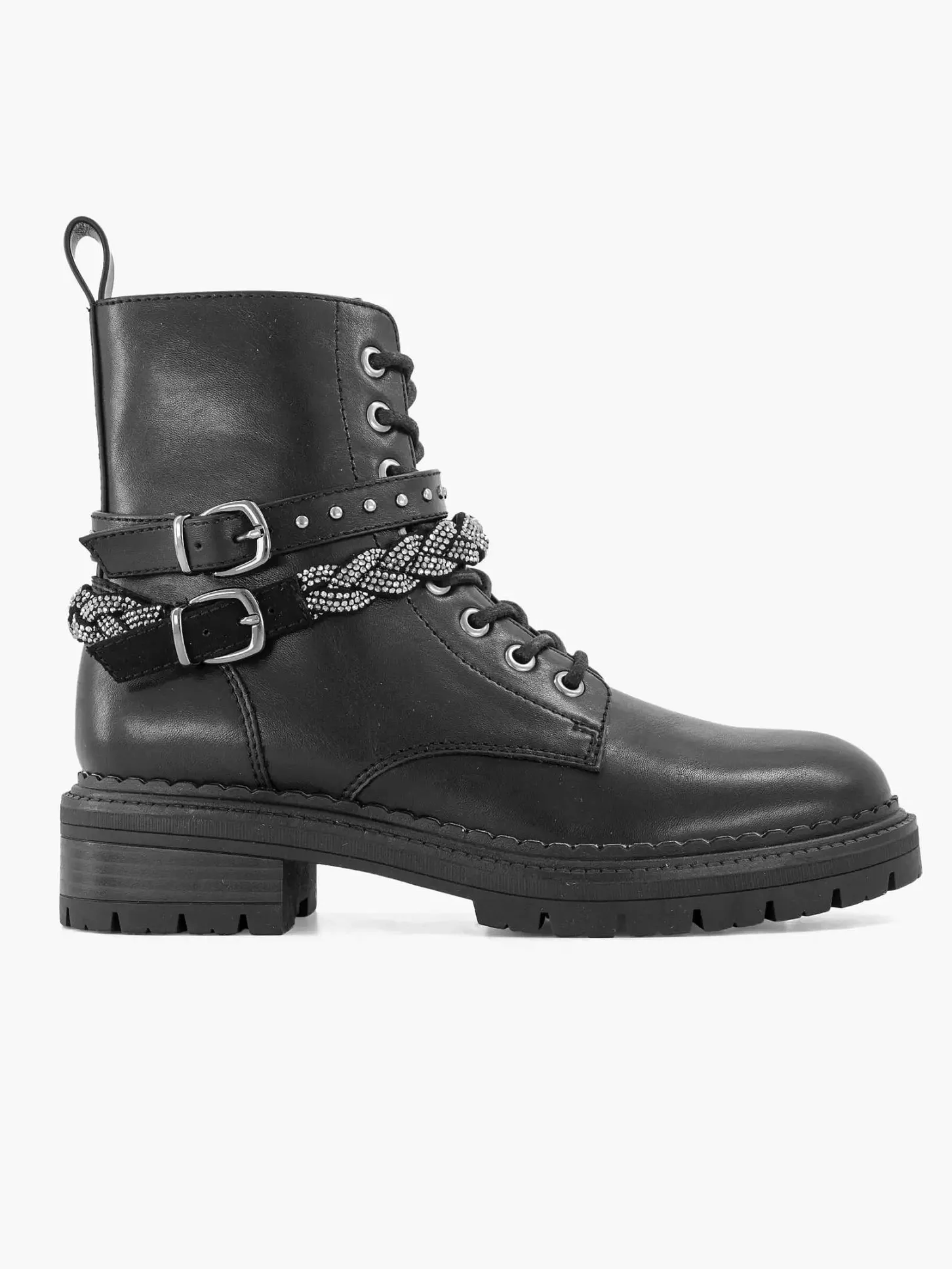 Sale Zwarte Veterboot Dames Enkellaarzen & Boots
