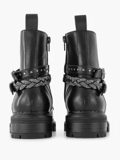 Sale Zwarte Veterboot Dames Enkellaarzen & Boots