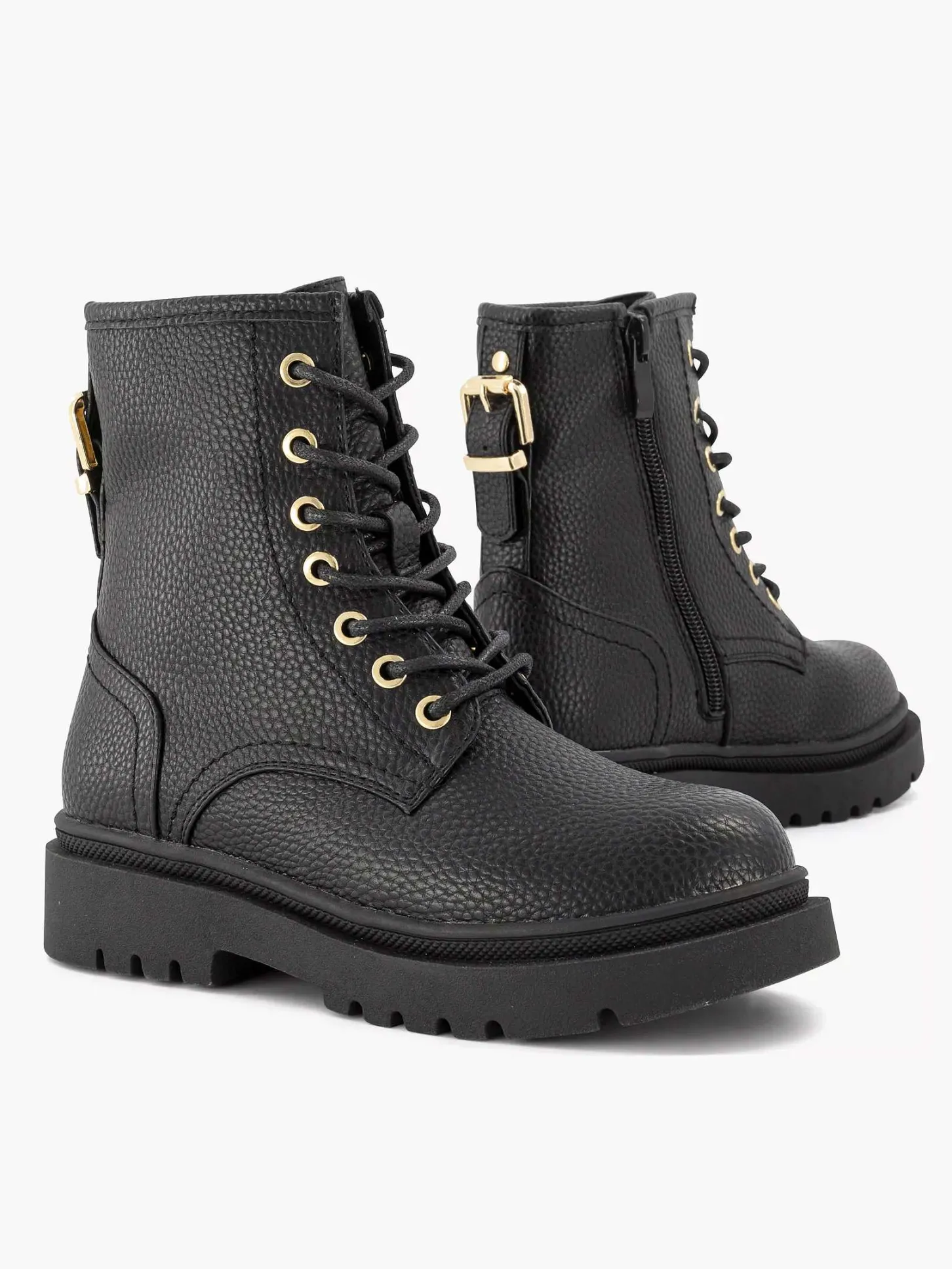 Outlet Zwarte Veterboot Kinderen Jongensschoenen