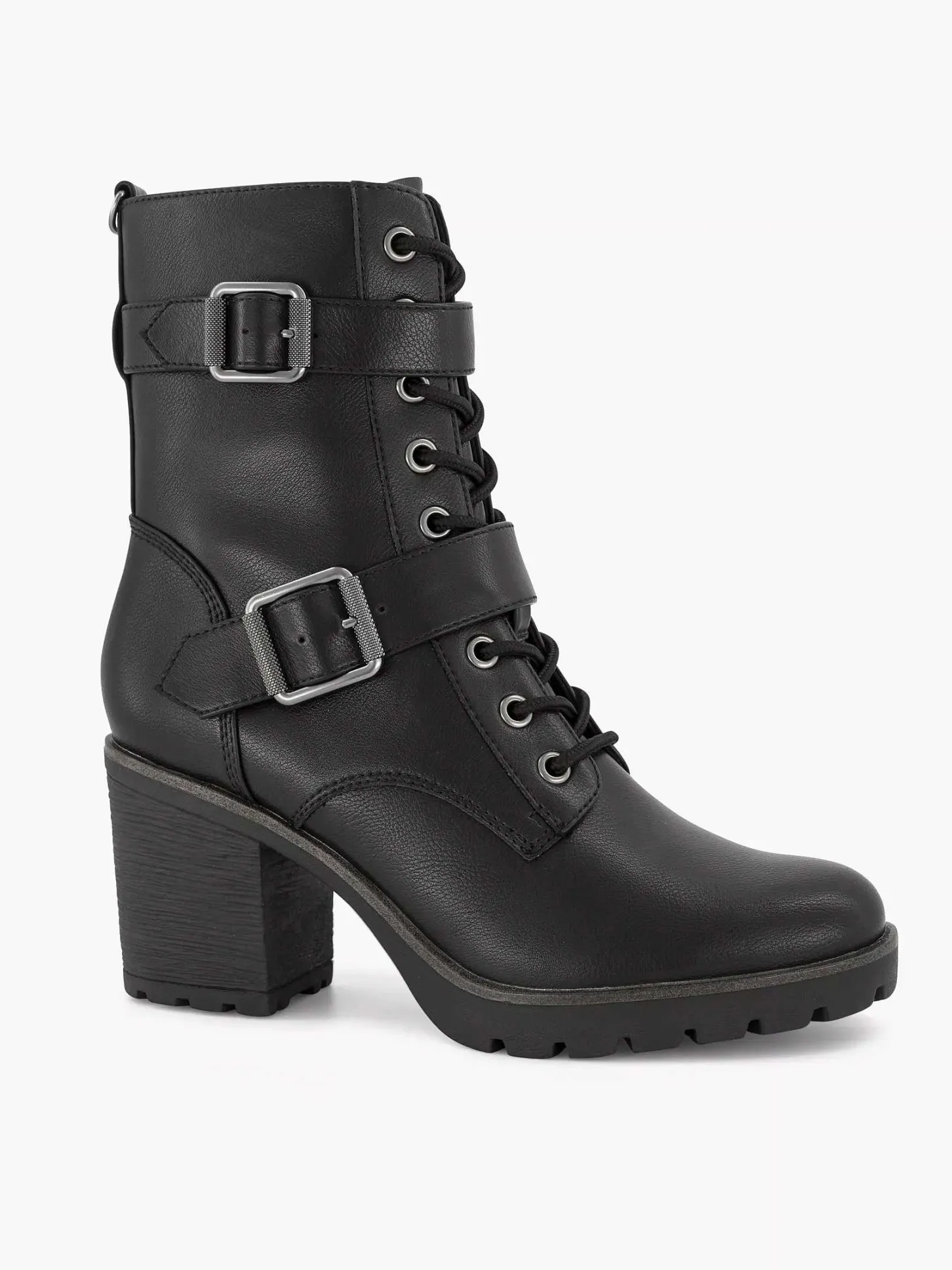 Hot Zwarte Veterboot Hak Dames Enkellaarzen & Boots