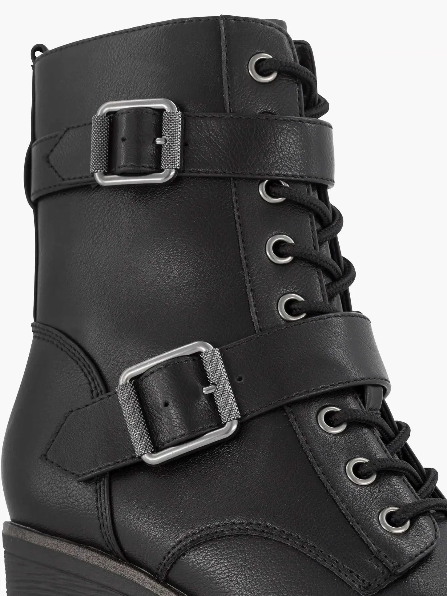 Hot Zwarte Veterboot Hak Dames Enkellaarzen & Boots