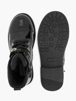 Outlet Zwarte Veterboot Lak Kinderen Jongensschoenen
