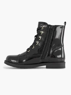 Outlet Zwarte Veterboot Lak Kinderen Jongensschoenen