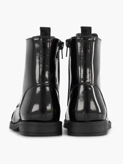 Zwarte Veterboot Lak Kinderen Jongensschoenen