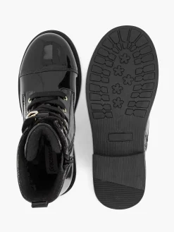 Zwarte Veterboot Lak Kinderen Jongensschoenen