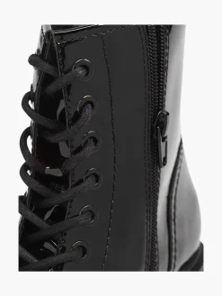Discount Zwarte Veterboot Lak Dames Enkellaarzen & Boots