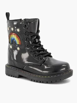 Zwarte Veterboot Regenboog Kinderen Jongensschoenen