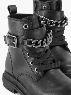 Sale Zwarte Veterboot Sierketting, Offline Ivm Klachten (Laura) Kinderen Jongensschoenen