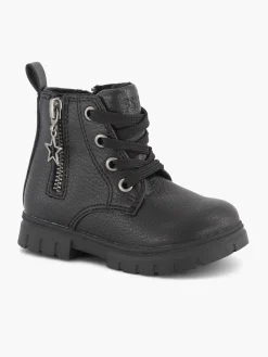 Hot Zwarte Veterboot Sterretje Kinderen Jongensschoenen