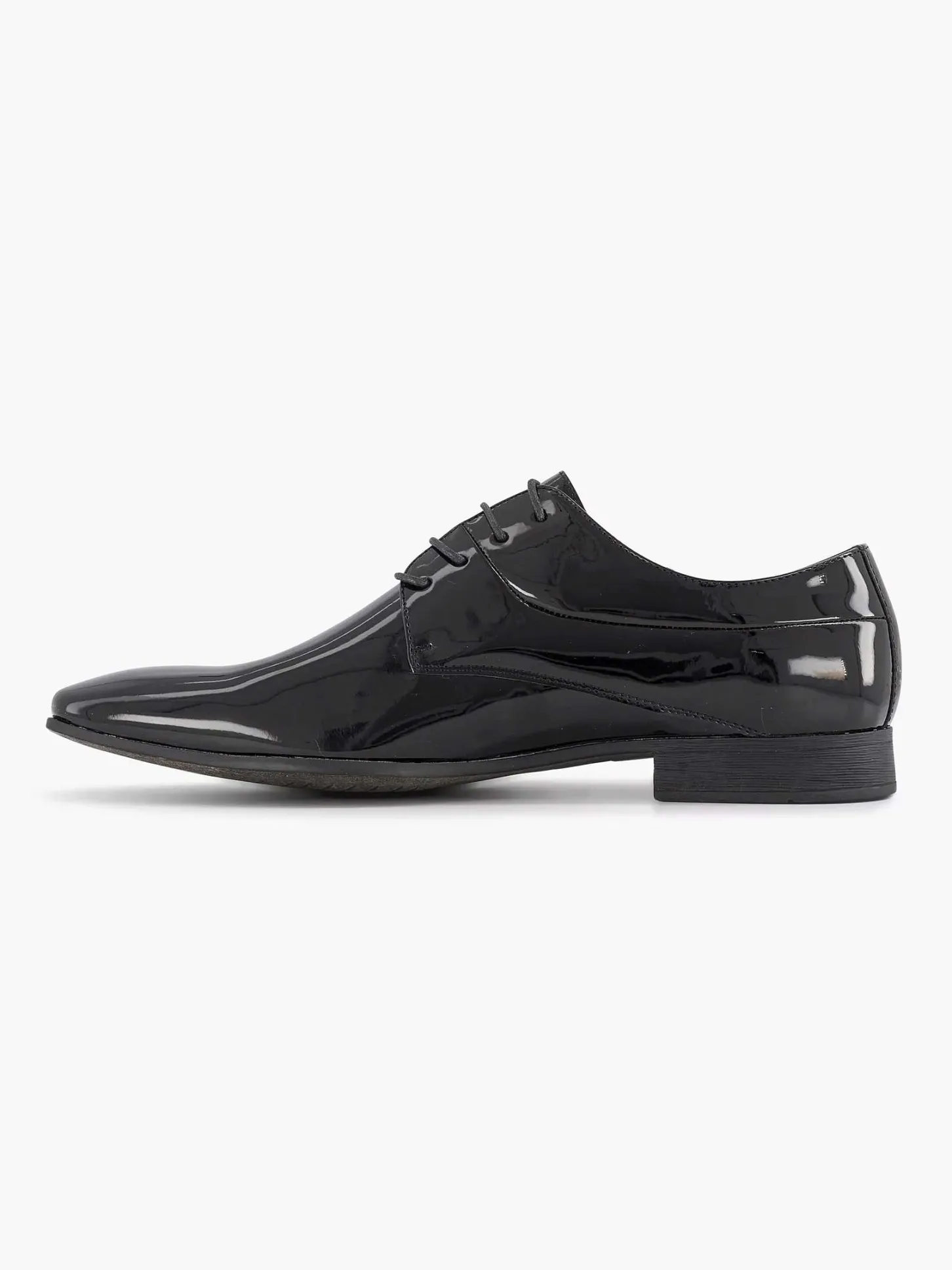 Zwarte Veterschoen Lak Heren Geklede Schoenen